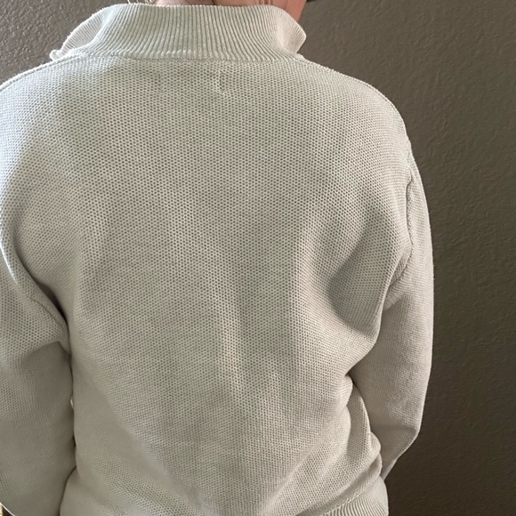 SOLD CHAPS Men’s Medium 3/4 Zip Cotton Sweater - Picture 5 of 8